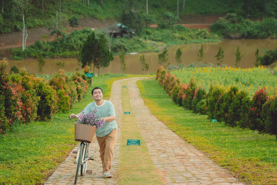 beautiful dalat flower garden